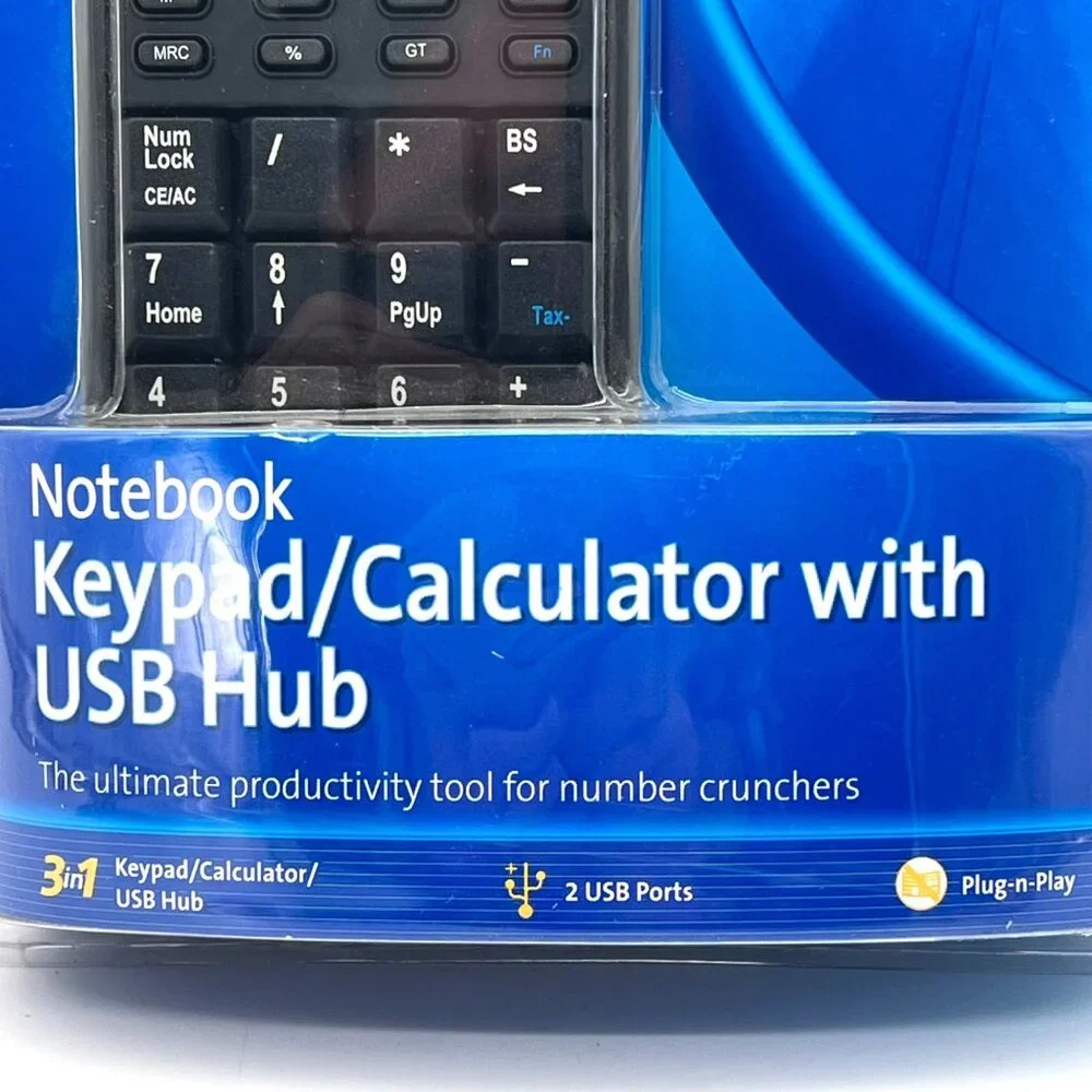 Kensington Notebook Keypad Calculator With USB Hub 3-in-1 Productivity Tool